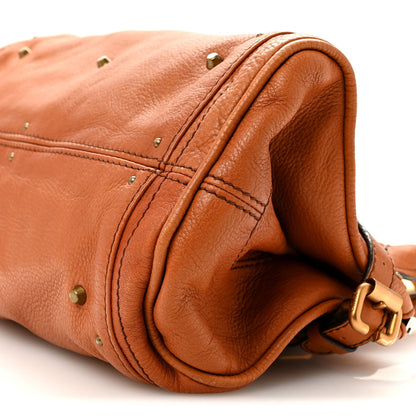 Medium Calfskin Satchel Bag - Brown
