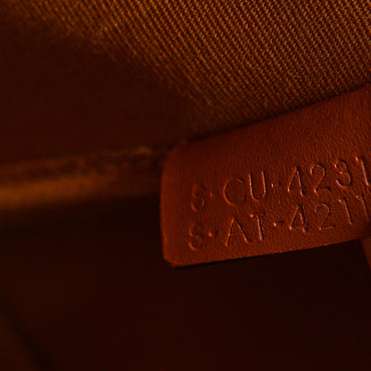 Medium Calfskin Canvas Bucket Bag - Tan