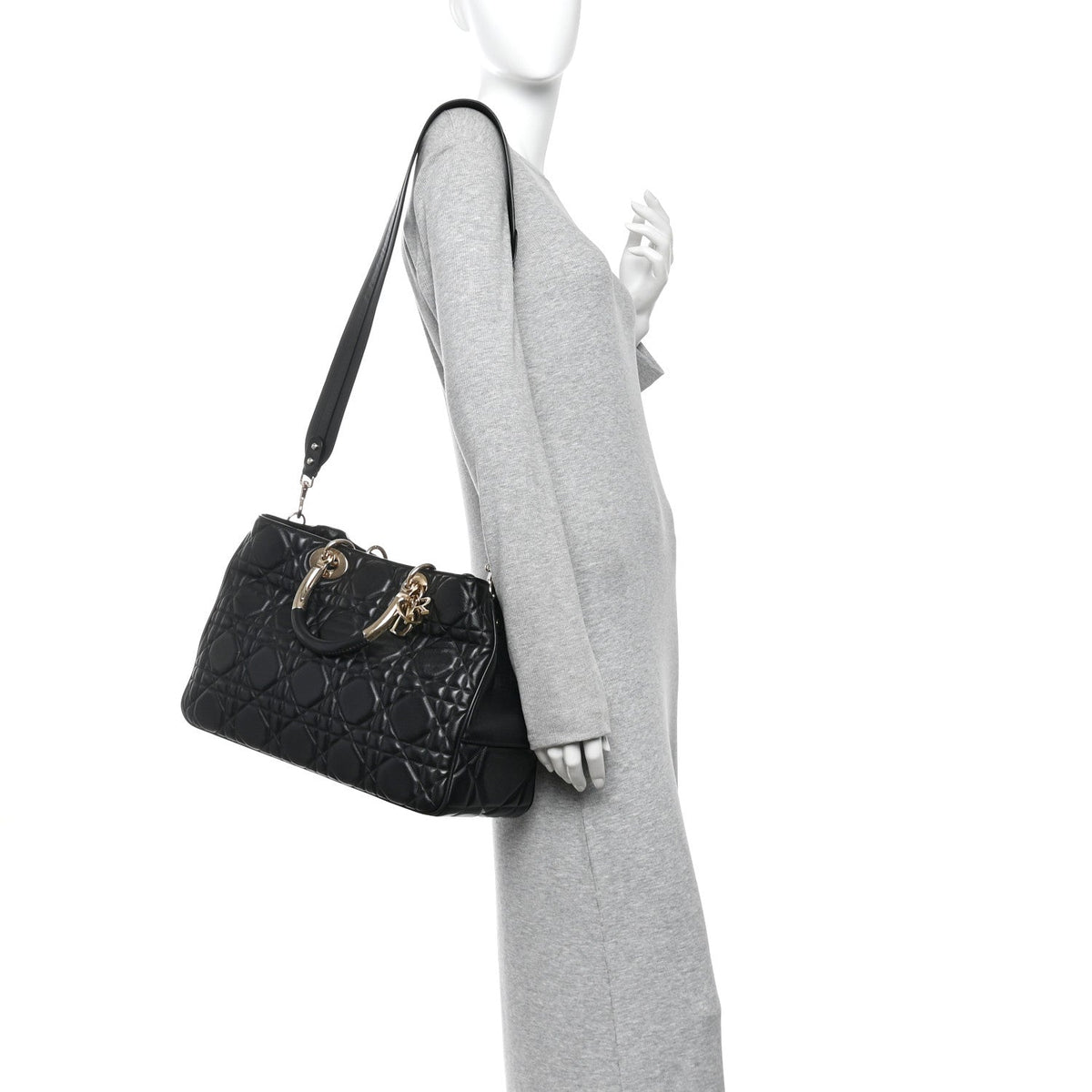 Large Calfskin Handbag - Black