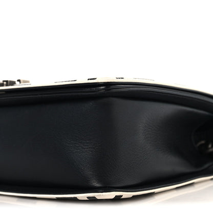 Medium Quilted Calfskin Flap Shoulder Bag - Black