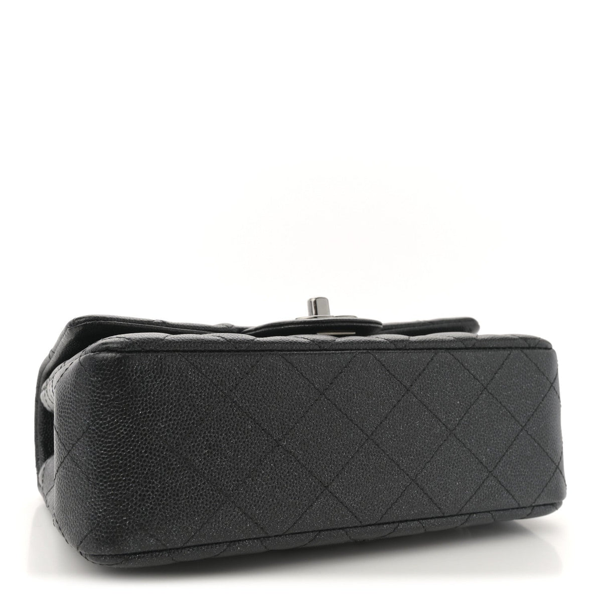 Mini Quilted Caviar Flap Shoulder Bag - Tan