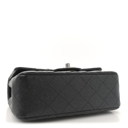 Mini Quilted Caviar Flap Shoulder Bag - Tan