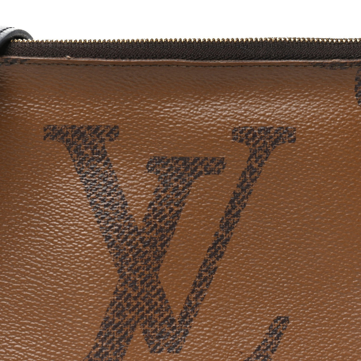 Reverse Monogram Giant Double Zip Pochet Handbag