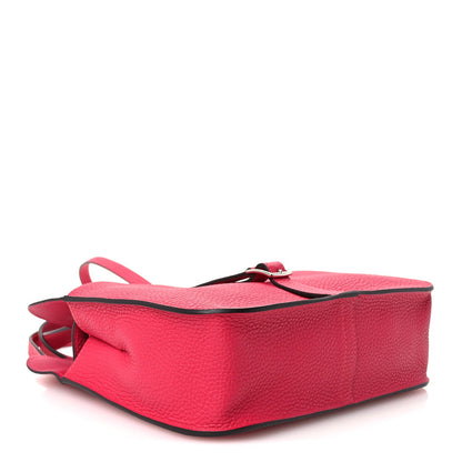 Taurillon Clemence Halzan 25 Rose Shocki Handbag