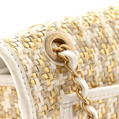Lambskin Flap Shoulder Bag - Gold