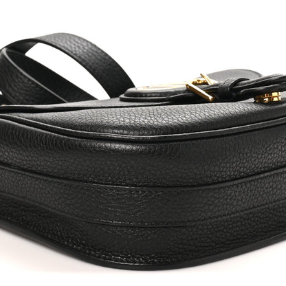 Medium Calfskin Flap Shoulder Bag - Black