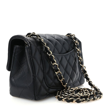 Mini Quilted Lambskin Flap Shoulder Bag - Tan