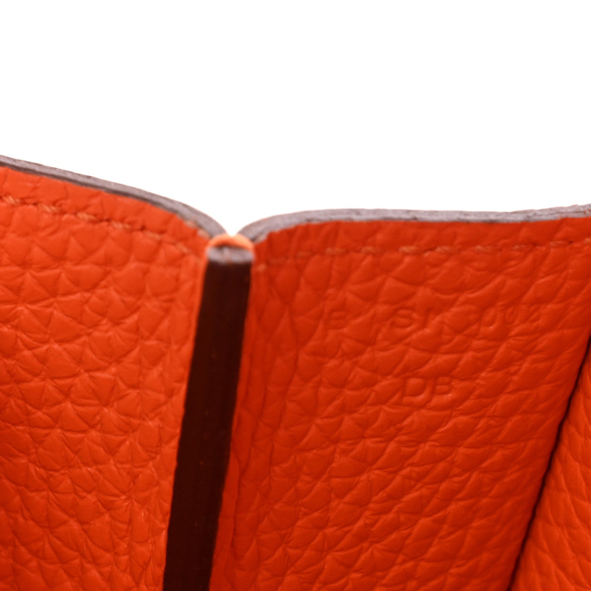 Taurillon Clemence Halzan 25 Orange Mini Handbag