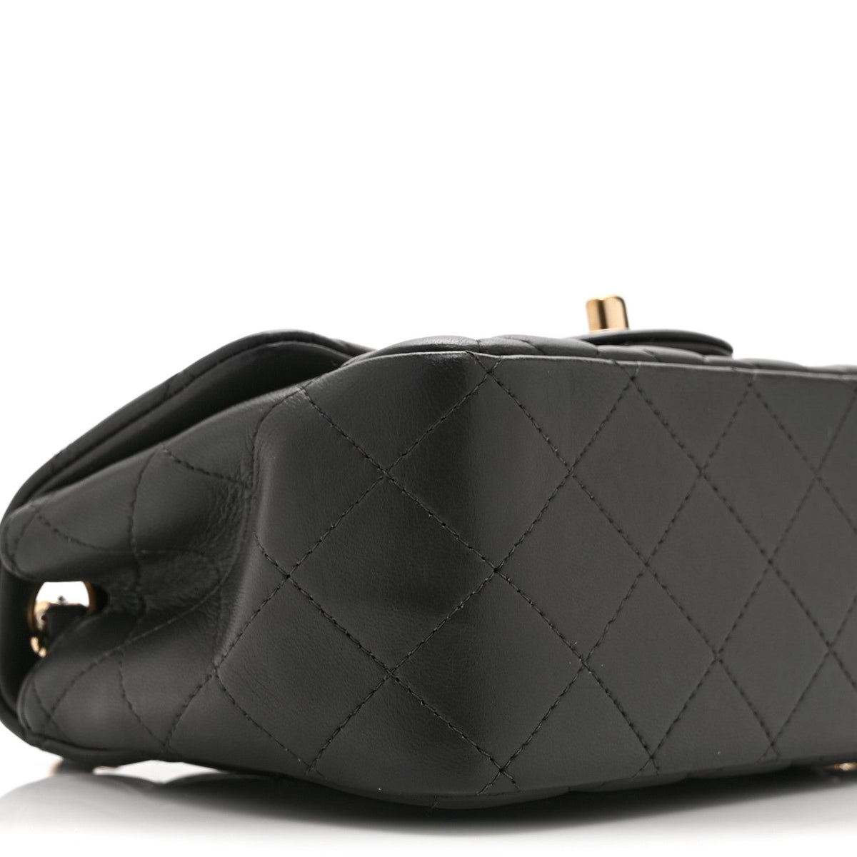 Mini Quilted Lambskin Flap Shoulder Bag - Grey