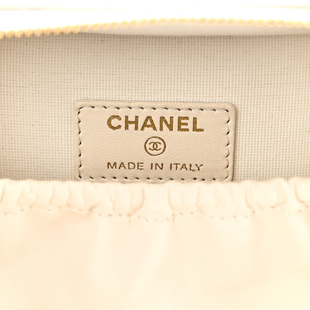 Quilted Caviar Handbag - White