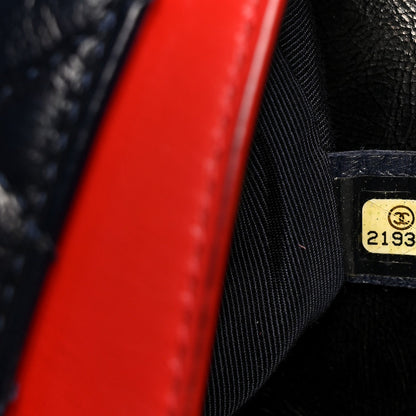 Quilted Goatskin Flap Shoulder Bag - Black