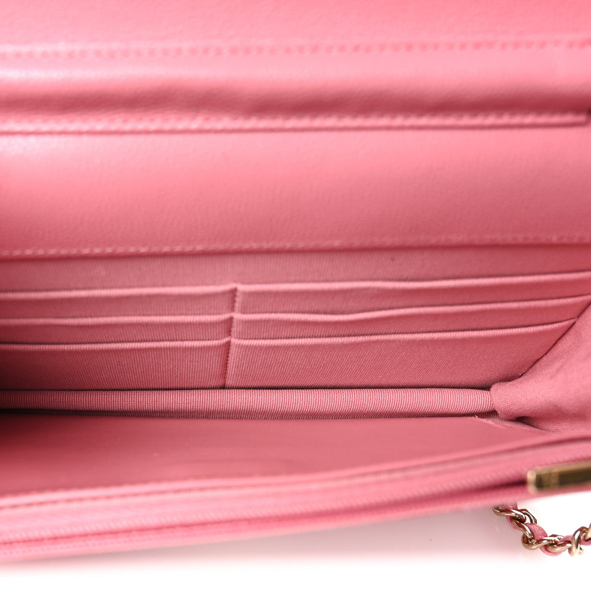 Quilted Caviar Wallet Bag - Pink