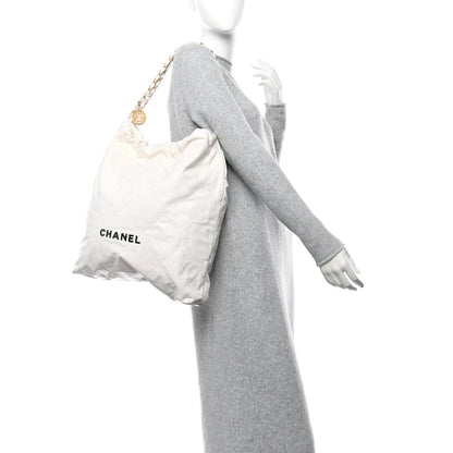Large Quilted Calfskin Handbag - White
