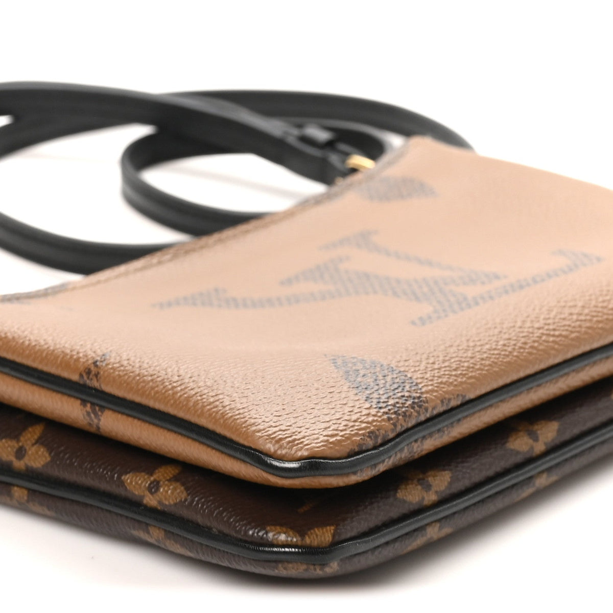 Reverse Monogram Giant Double Zip Pochet Handbag