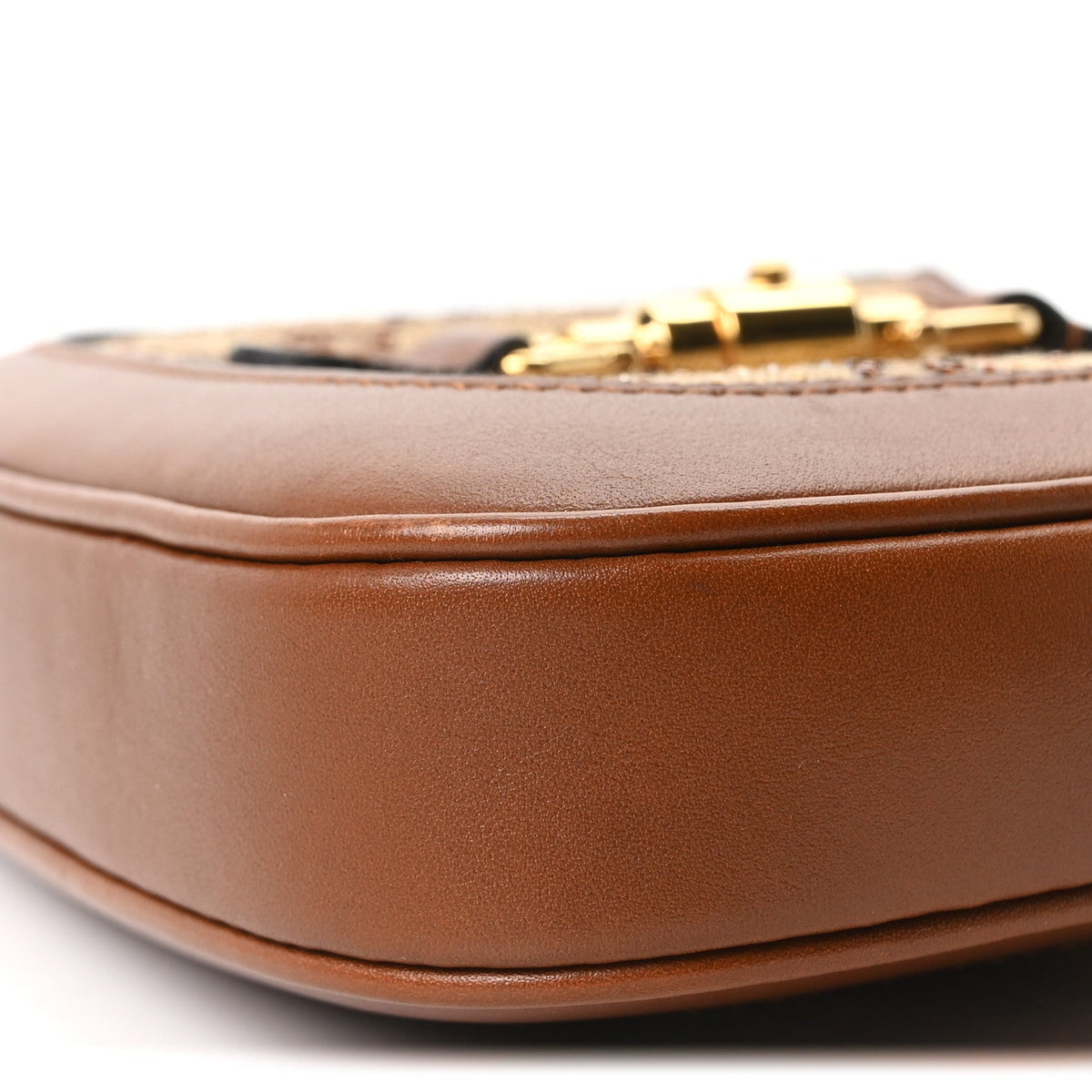 Mini Calfskin Canvas Hobo Bag