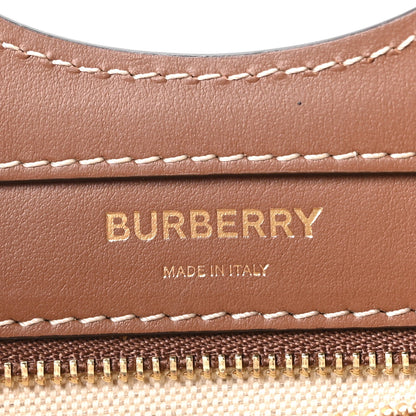 Mini Calfskin Canvas Handbag - Natural