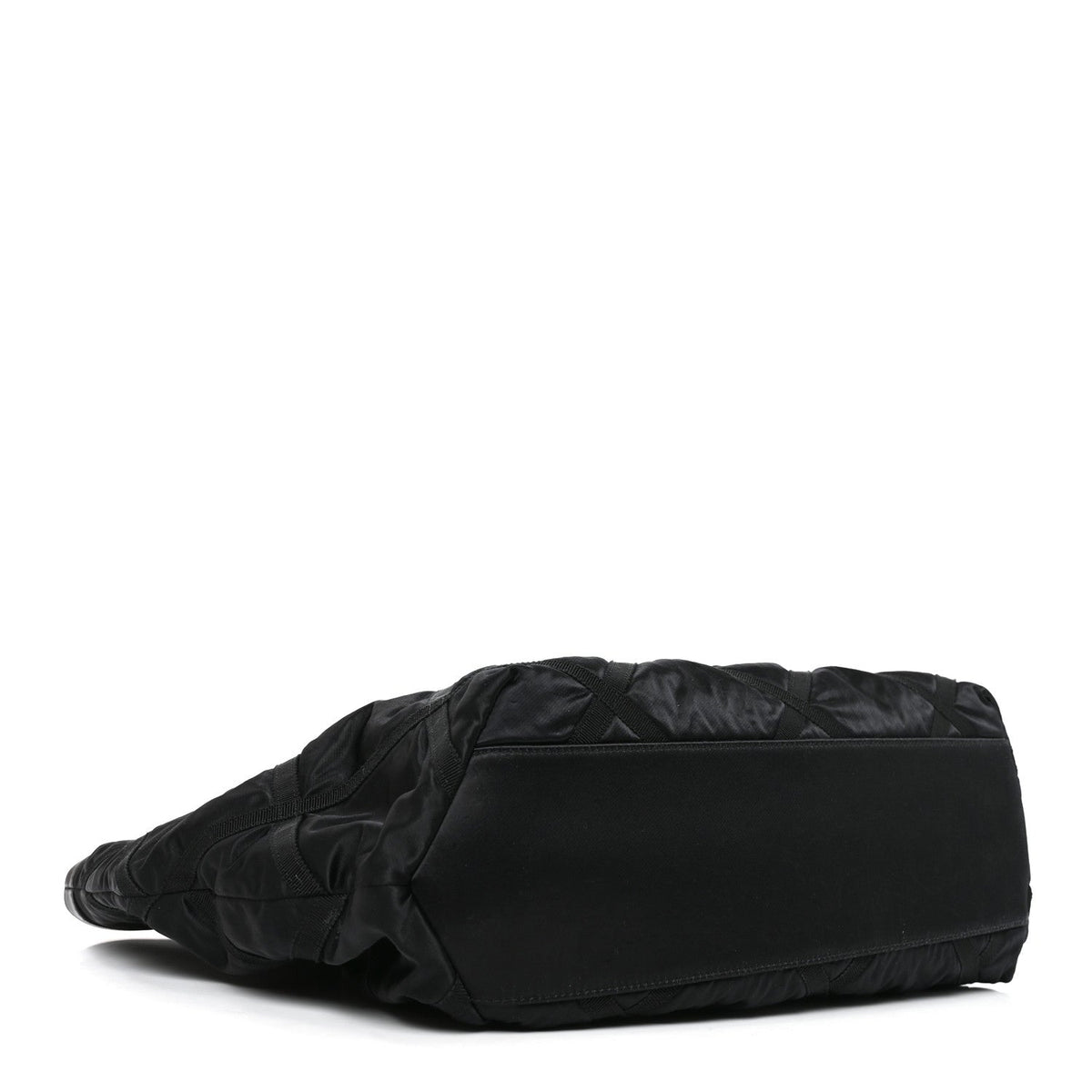 Quilted Nylon Tote Bag - Black