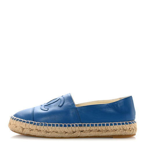 Lambskin CC Espadrilles Blue