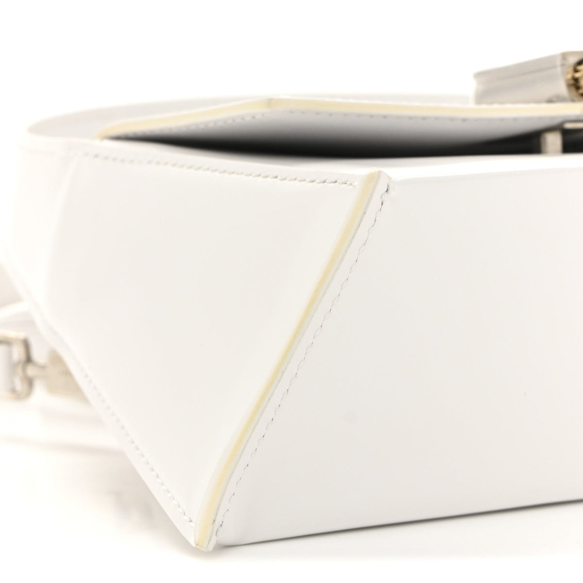 Mini Calfskin Shoulder Bag - White