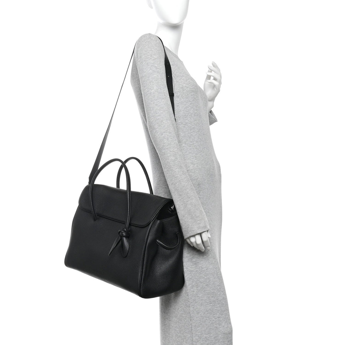 Calfskin Handbag - Black