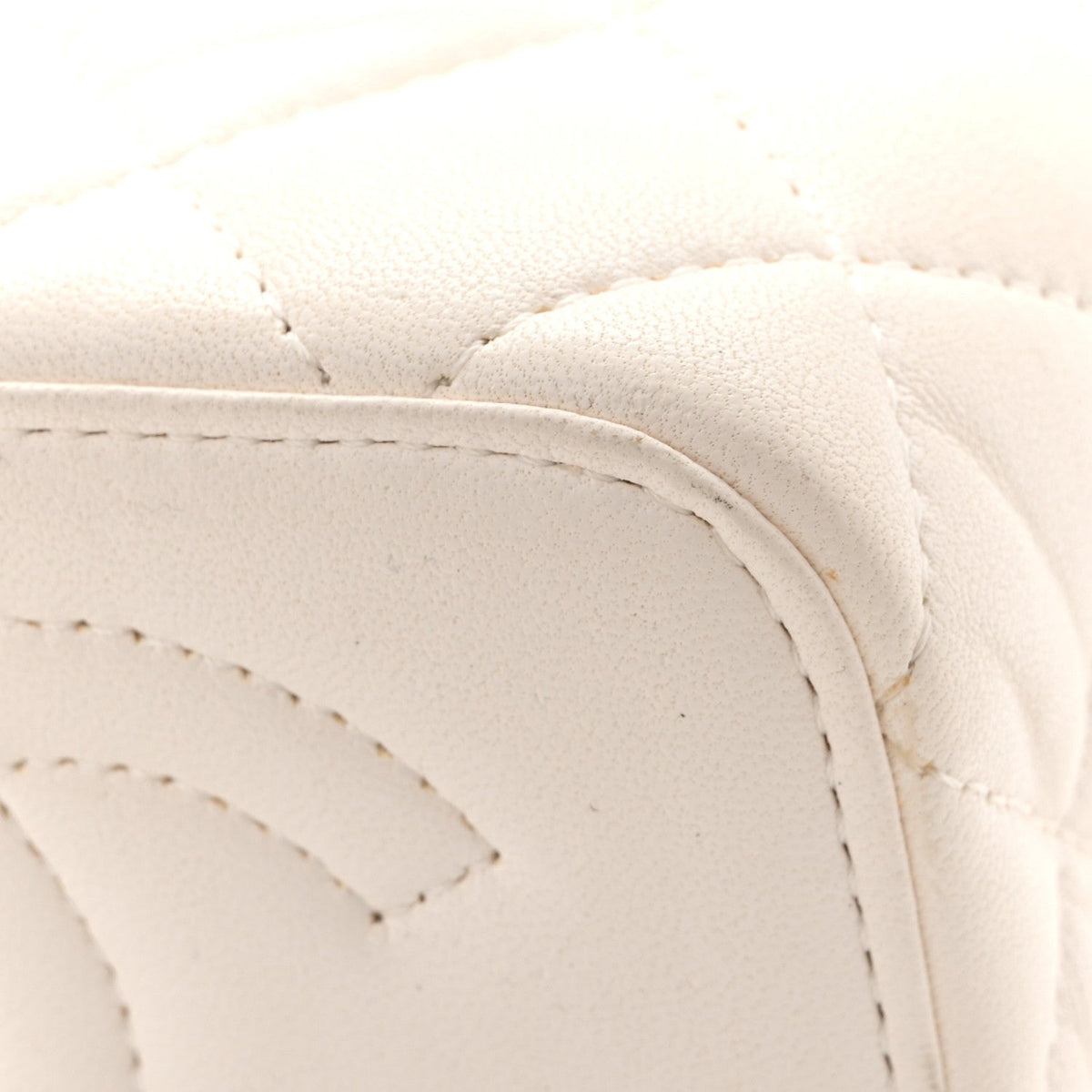 Mini Quilted Lambskin Handbag - White