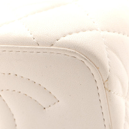 Mini Quilted Lambskin Handbag - White