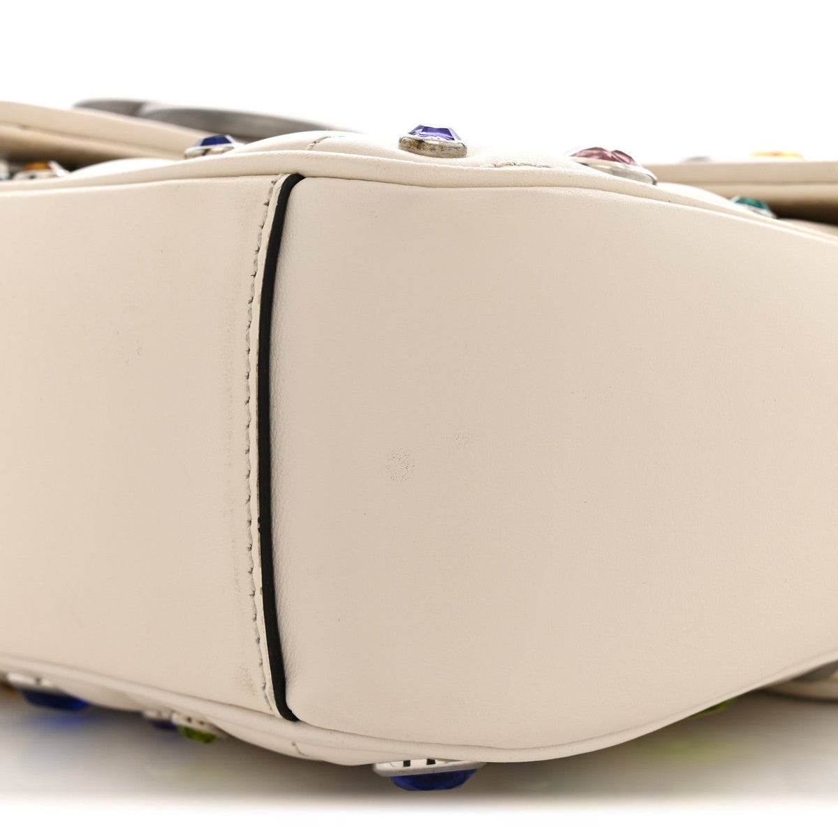 Small Calfskin Shoulder Bag - White