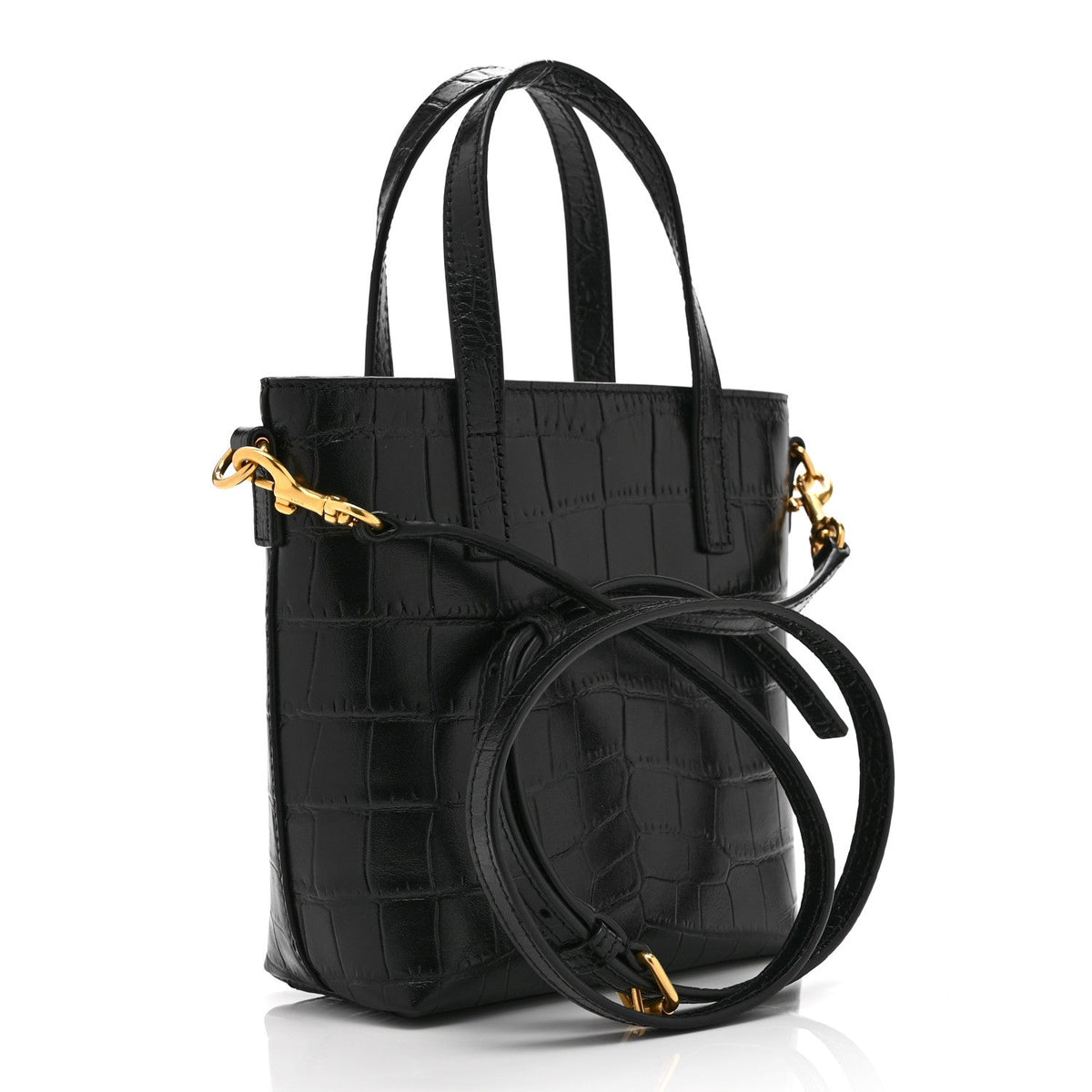 Mini Calfskin Tote Bag - Black