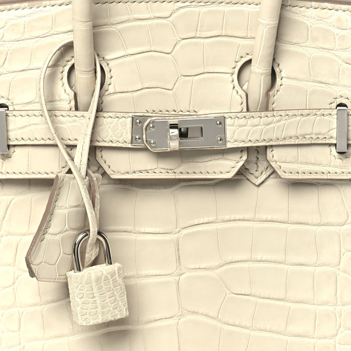 Matte Alligator Birkin 25 Beton Handbag