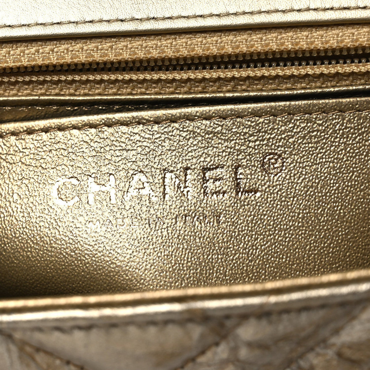 Mini Quilted Calfskin Flap Shoulder Bag - Gold