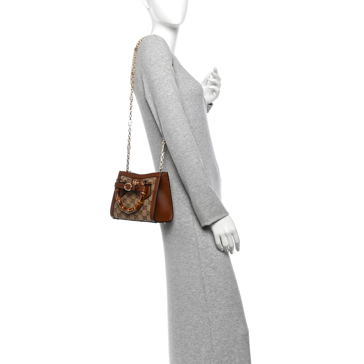 Mini Calfskin Canvas Tote Bag