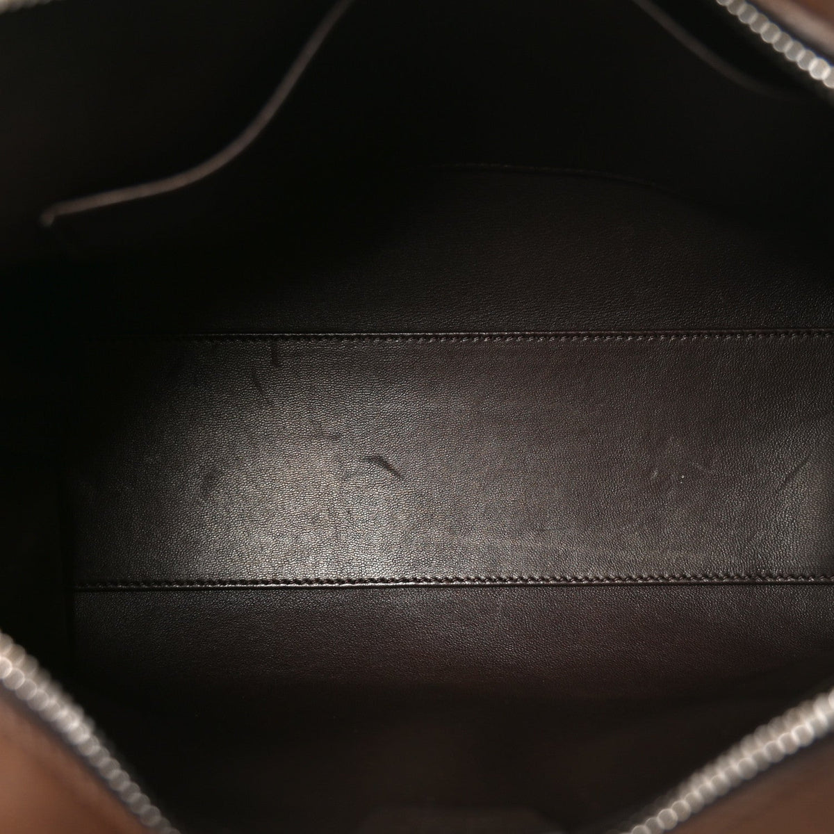 Calfskin Handbag - Brown