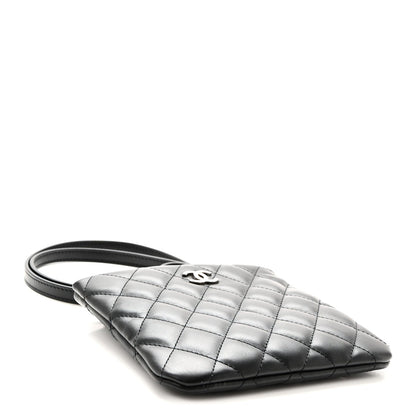 Quilted Lambskin Crossbody Bag - Black