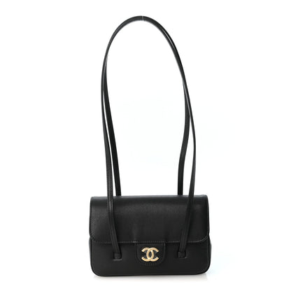 Mini Caviar Shoulder Bag - Black