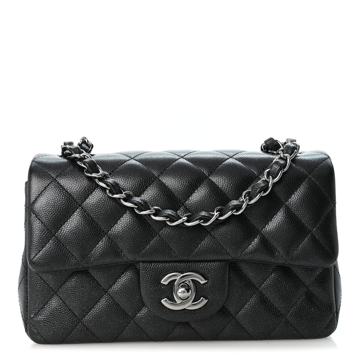 Mini Quilted Caviar Flap Shoulder Bag - Tan