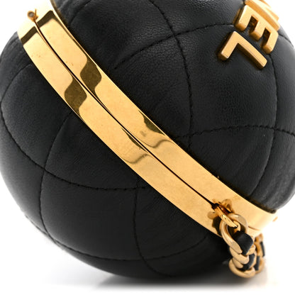 Quilted Lambskin Clutch Bag - Black