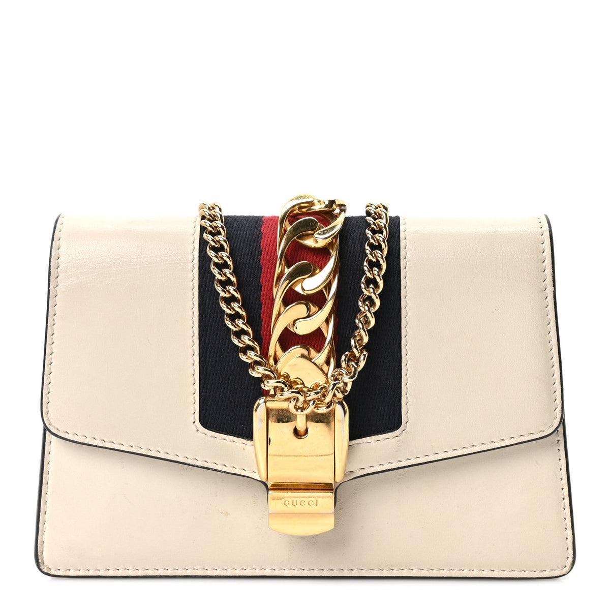 Mini Calfskin Shoulder Bag - White