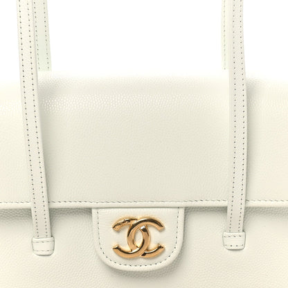 Mini Caviar Shoulder Bag - Light Blue