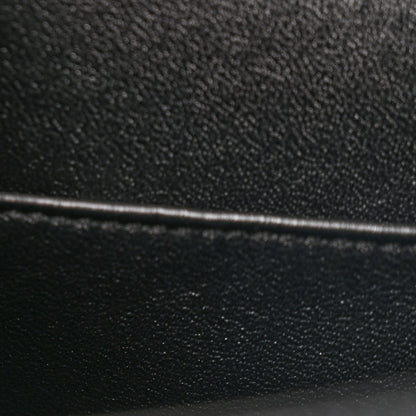 Quilted Caviar Flap Shoulder Bag - Black