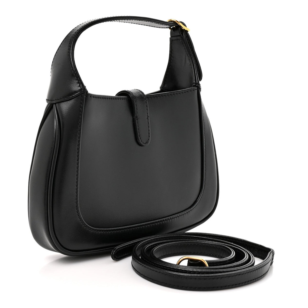 Mini Calfskin Hobo Bag - Black