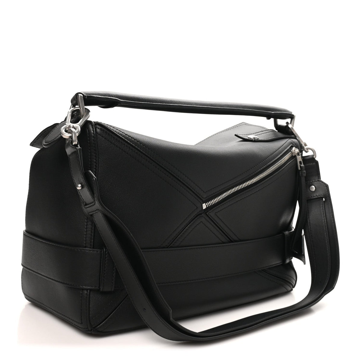 Large Calfskin Handbag - Black