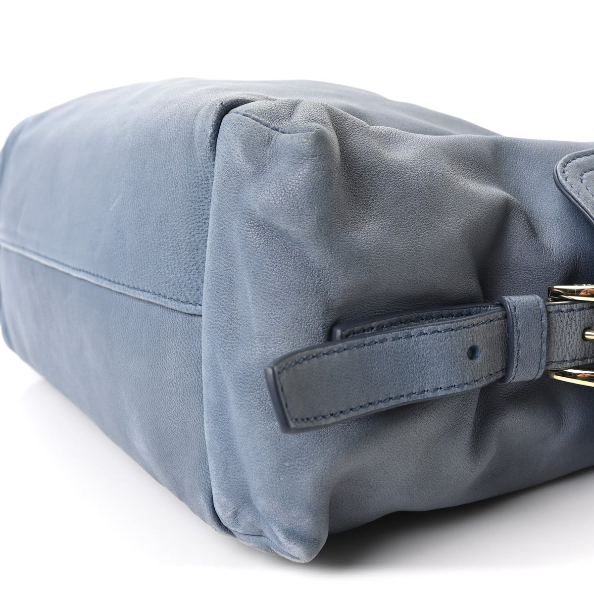 Large Nappa Shoulder Bag - Blue