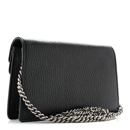 Mini Calfskin Shoulder Bag - Black