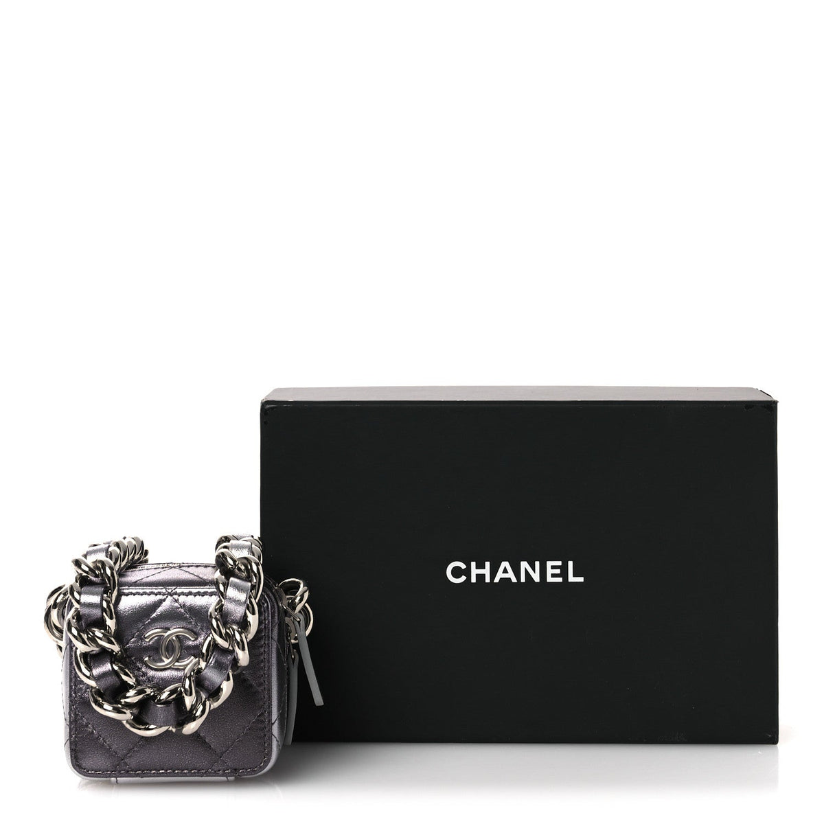 Quilted Lambskin Clutch Bag - Black