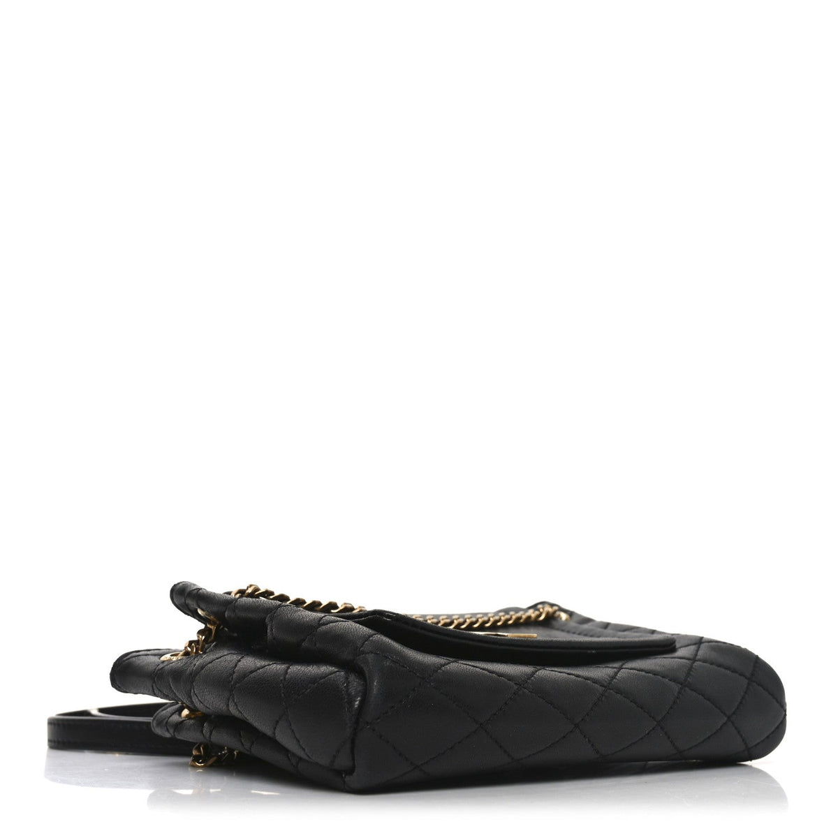 Mini Quilted Lambskin Handbag - Black