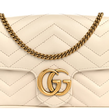 Mini Calfskin Shoulder Bag - White