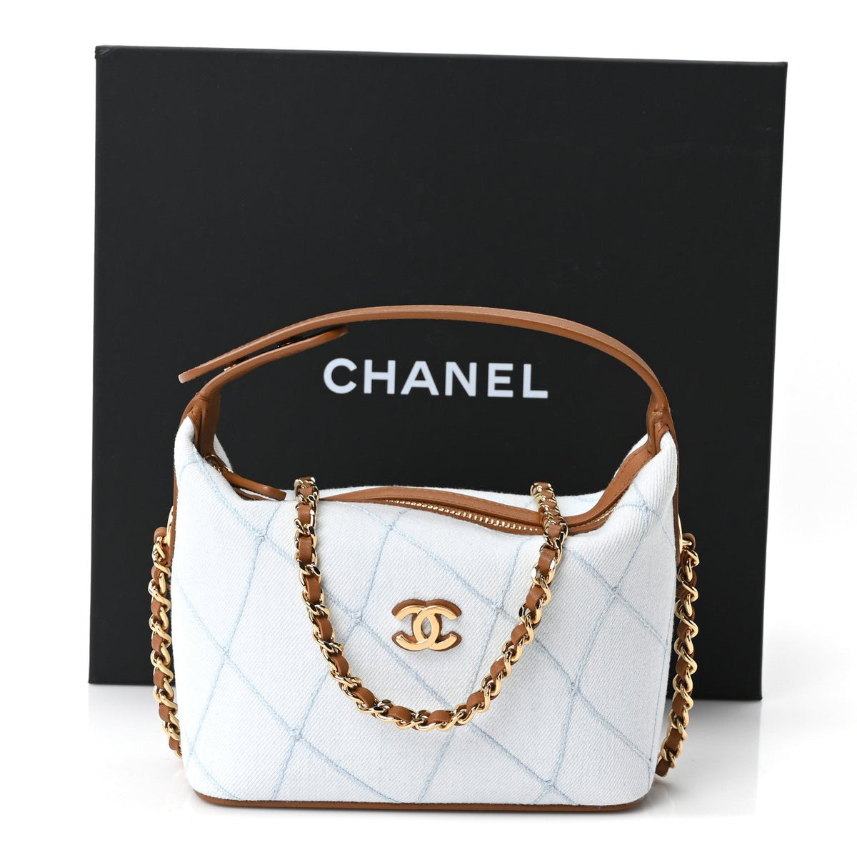 Quilted Calfskin Handbag - Blue