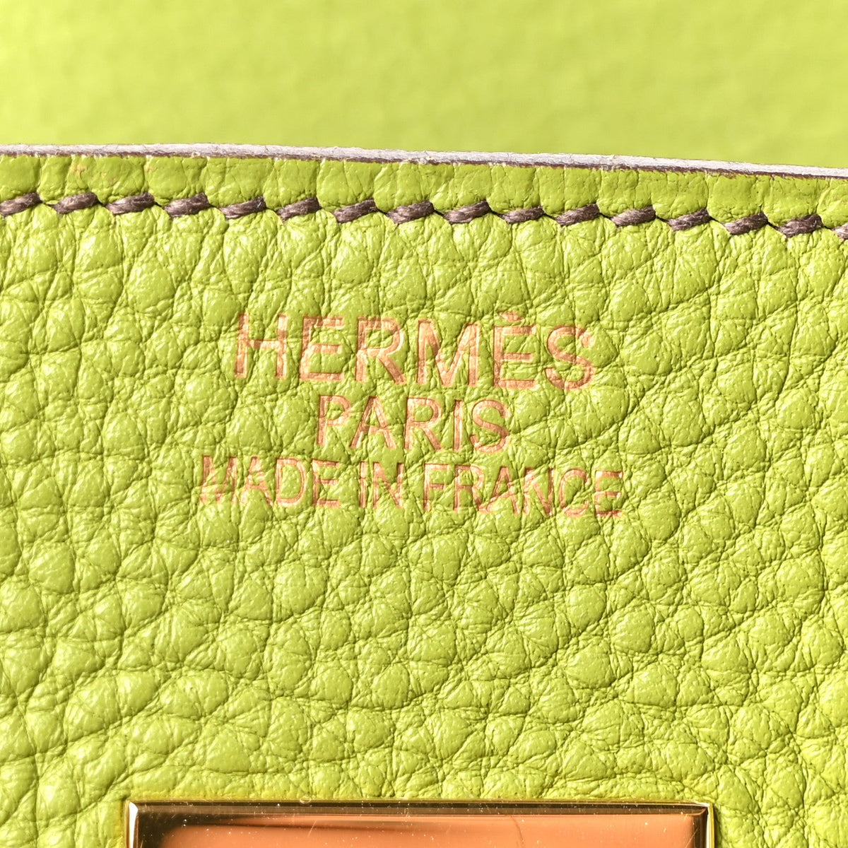 Togo Birkin 35 Vert Anis Handbag