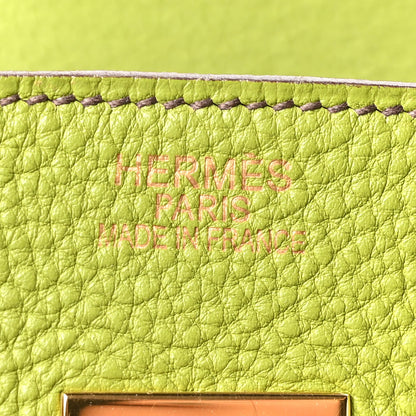 Togo Birkin 35 Vert Anis Handbag