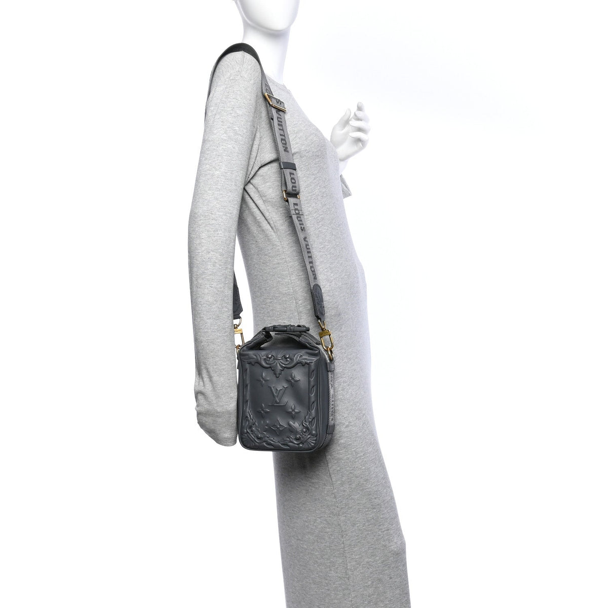 Calfskin Handbag - Gray